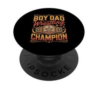 Boy Dad Wrestling Champion Sons Father PopSockets Adhesive PopGrip