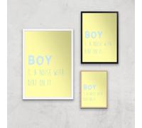 Boy Definition Art Print - A2 - White Frame
