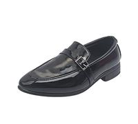 Boy Dress Shoe Oxfor Loafer Slip On Formal Tuxedo for Prom Wedding Insole Size from Toddler to Big Kid (Grey, 2 Big Kids)