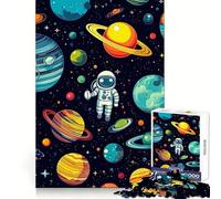 Boy Galactic Explorers for Adults 1000 Piece Jigsaw Puzzle Logic Practice Peaceful Recreation Clean Edges Lovely Gift (38X52CM)