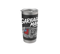Boy Garbage Truck Lover USA Trash Day Worker Stainless Steel Insulated Tumbler