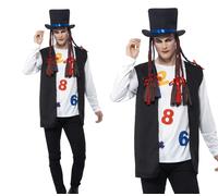 Boy George 80s Costume + Hat Adults Karma Fancy Dress Outfit