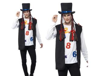 Boy George 80s Costume + Hat Adults Karma Fancy Dress Outfit