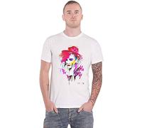 Boy George and Culture Club T Shirt Drawn Portrait Logo Official Mens White S