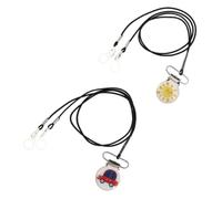 Boy Girl Anti-Lost Hearing Aid Lanyard 2 Pack with Metal Clips | Alloy Nylon Build, Single or Dual-ear Support, No Knots, Secure during Active Play, for Behind-the Devices