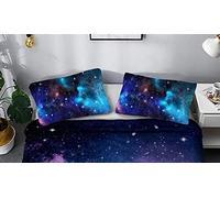 Boy Girl Bedding Set Fantasy Universe Galaxy Star 3D Digital Printing Sleep Comfortably Children Bedding Set Duvet Cover and Pillow Case, Polyester (Multicolor 1,2Pcs Pillowcase)