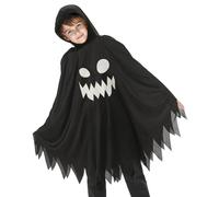 Boy Girl Halloween Costume Ghost Smile Cloak Fancy Party Cape Poncho Hooded Cosplay Outfits
