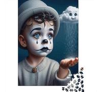 Boy Holding Cloud 1000 Piece Jigsaw Puzzle Paper for Adults Night Scene 1000pc Jigsaw Puzzle Set Gift Home Decor Relaxation 38x26cm/1000pcs