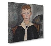 Boy In Sailor Suit by Amedeo Modigliani Canvas Print | Gallery Wrapped 30mm Frame Wall Art | 20x20 inches | Ready to Hang | Classic People Picture | Living Room Bedroom Lounge Office