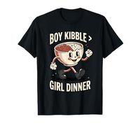 Boy Kibble Better Than Girl Dinner Funny Viral Vibes Retro T-Shirt