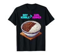 Boy Kibble vs Girl Dinner Pixel Art Meme Beef Bowl Boykibble T-Shirt