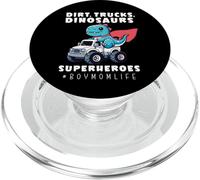 Boy Mom Dinosaur Monster Truck Superhero Dino Mother PopSockets PopGrip for MagSafe