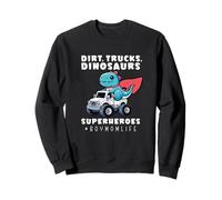 Boy Mom Dinosaur Monster Truck Superhero Dino Mother Sweatshirt