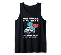 Boy Mom Dinosaur Monster Truck Superhero Dino Mother Tank Top