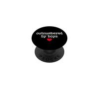 Boy Mom Outnumbered By Boys Mama,I Love My Sons,Mom of Boys PopSockets Adhesive PopGrip