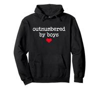 Boy Mom Outnumbered By Boys Mama,I Love My Sons,Mom of Boys Pullover Hoodie