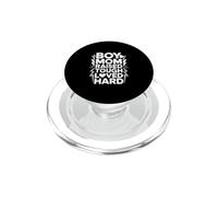 Boy Mom Raised Tough Loved Hard Lightning PopSockets PopGrip for MagSafe