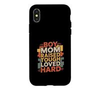 Boy Mom Raised Tough Loved Hard Parenting Pride Case for iPhone X/XS