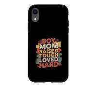 Boy Mom Raised Tough Loved Hard Parenting Pride Case for iPhone XR