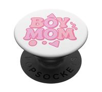 Boy Mom Raising Boys Mothers Day Mama Mommy Funny Saying PopSockets Adhesive PopGrip