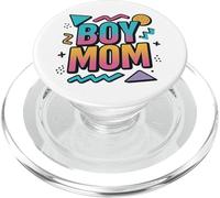 Boy Mom Raising Boys Mothers Day Mama Mommy Funny Saying PopSockets PopGrip for MagSafe