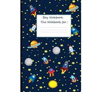 Boy Notebook: Cute Configuration Space Club Notebook, Boys School Notebook, Composition Book, Home and School Study Notebook, Size 6 x 9 inch, 120 pages