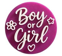 'Boy or Girl' Embosser Stamp for Icing Fondant Cupcake Cake Decoration Frosting Sugar Paste Cookie Baking 6 cm Diameter