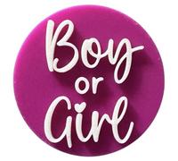 'Boy or Girl' Embosser Stamp for Icing Fondant Cupcake Cake Decoration Frosting Sugar Paste Cookie Baking 6 cm Diameter (Pattern 3)