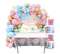 Boy Or Girl Gender Bear Reveal Balloon Boxes Decorations-161pcs Pink Blue Balloon Garland Kit 8pcs Baby Box With Letters Gender Reveal Decoration Balloons Bear Backdrop Baby Shower