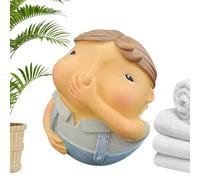 Boy or Girl Holding Nose, Bathroom Decoration Statue, Weird Bathroom Decor, Funny Shelf Sitters, Boy or Girl Figurines for Home, Unique Sculptures for Bathroom or Home Decor, Funny Bathroom Accessory