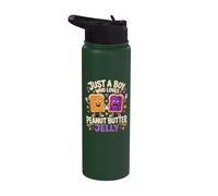 Boy Peanut Butter Jelly Sandwich Kids PBJ Stainless Steel Insulated Water Bottle