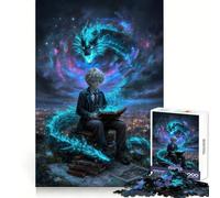 Boy Reading with Dragon Spirit 1000 Piece Puzzle For Teenagers Cognitive Workout Leisure Activity No Rough Edges Seasonal Gift (38x52cm)