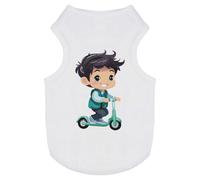 'Boy Riding A Scooter' Pet Dog/Cat T-Shirt (PT00128184)