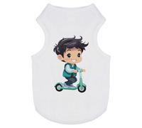 'Boy Riding A Scooter' Pet Dog/Cat T-Shirt (PT00128185)