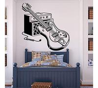 Boy Room Electric Guitar Wall Sticker Rock Music Pop Decoration Vinyl Wall Decal Bedroom Large Wall Sticker 74X75Cm