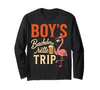 Boy’s Bachelor Party Trip Flamingo Beer Long Sleeve T-Shirt