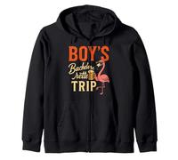Boy’s Bachelor Party Trip Flamingo Beer Zip Hoodie