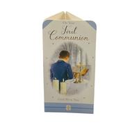 Boy’s First Communion Religious Gift Money Wallet Card - Church Altar, Chalice & Candle Design - Perfect for Cash or Vouchers