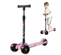 Boy Scooter | Colorful Portable Scooter with LED Light | Non Slip Tricycle with Deck | 3 Wheels Suitable for Outdoor, Birthday Party, Public Holiday, Fun