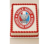 Boy Scouts Eagle Scouts Celebration Cake Topper - Officially Inspired Design for Scouting Ceremonies, Courts of Honor, Graduations, and Achievements - Fits Quarter Sheet Cakes