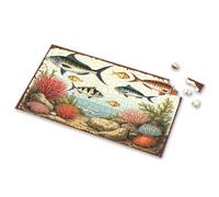 Boy Toys Colorful Fish Swim Among Vibrant Coral Reefs Picture Puzzle Gift For 4 Year Old Boy 500 Piece Jigsaw Puzzles(500PCS)