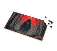 Boy Toys Darkness Reigns: The Grim Reaper'S Haunting Forest Picture Puzzle Jigsaw 500 Piece Jigsaw Puzzles(300PCS)