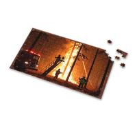 Boy Toys Firefighters Battle Intense Wildfire Amidst Charred Forest Picture Puzzle 750 Piece Puzzles For Adults Toddlers Toys(1000PCS)