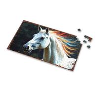 Boy Toys Rainbow Mane: A Horse'S Vibrant Tail Feathers In Close-Up Picture Puzzle Puzzle Board Easter Gifts For Adults(500PCS)