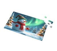 Boy Toys Snowman With Northern Lights And Christmas Decorations Picture Puzzle Gift For 4 Year Old Boy Puzzles For Toddlers 2-4(300PCS)