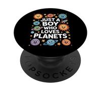 Boy Who Loves Planets Space Science Explorer PopSockets Adhesive PopGrip