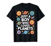 Boy Who Loves Planets Space Science Explorer T-Shirt