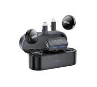 BOYA BOYALINK 3 All-in-One Wireless Lavalier Microphone for Camera/iPhone/Android, Mini Microphone with AI Noise Reduction Lapel Mic, 30H Duration 300m Transmission Range for Vlog, TikTok