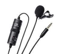 Boya BY-M1 Clip-On Microphone for DSLR Camera/Smartphone/Camcorder/Audio Recorders - Black