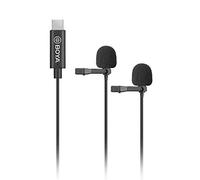 BOYA BY-M3D Digital Dual-head USB Type-C Lavalier Microphones Compatible with iPad Pro, Mac PC, Samsung Android devices - 6 Meter Cable